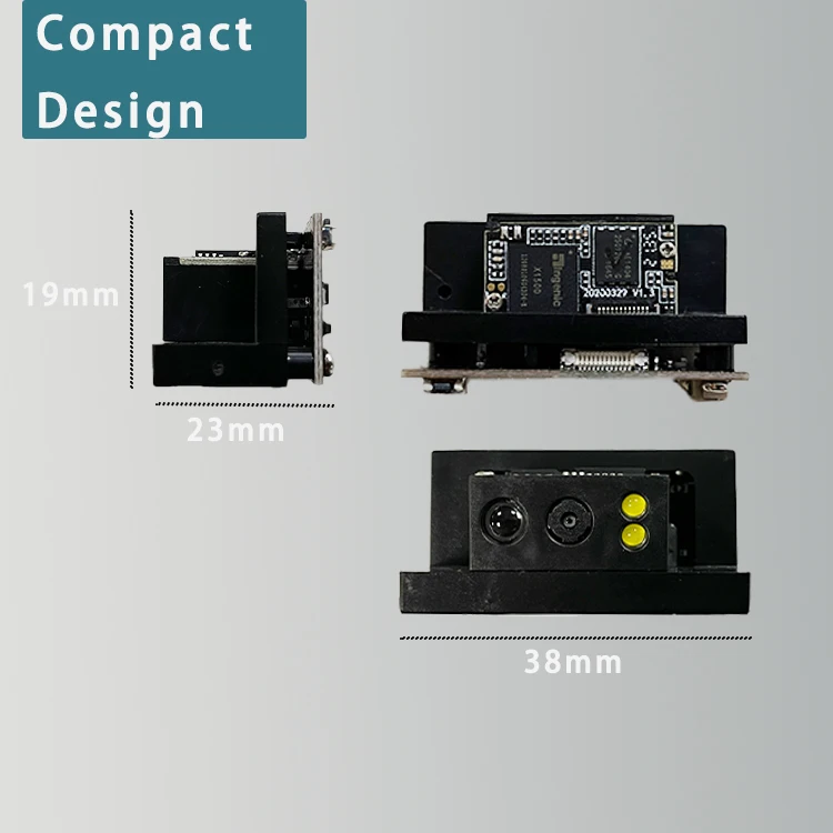 1D 2D QR Barcode Scanner Engine Module E4710 TTL/USB 60fps Global Shutter Coms Sensor for POS Terminal, Self-service Device