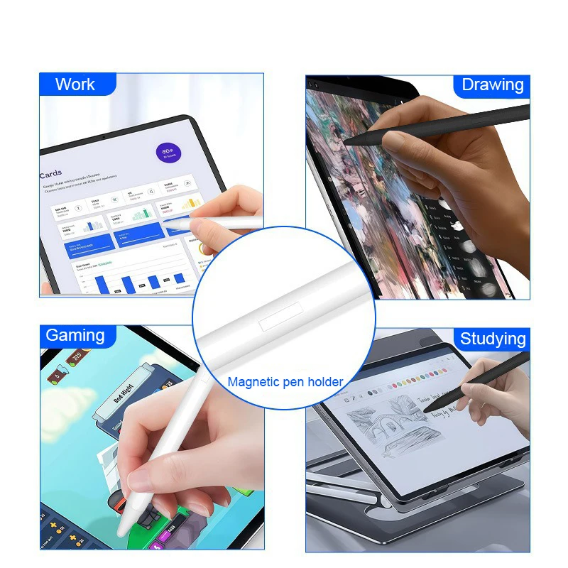 Generic Pencil Stylus For Ap-ple iPad Silicone-Tip Capacitive Stylus Pen