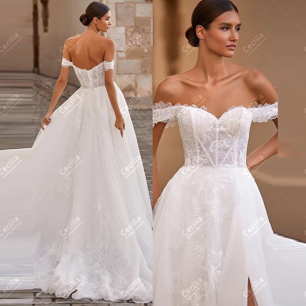 

Gorgeous Wedding Dresses Glamorous Bridal Gowns Lace Appliques Elegant Off The Shoulder Robes Customized Vestidos De Novia 2026