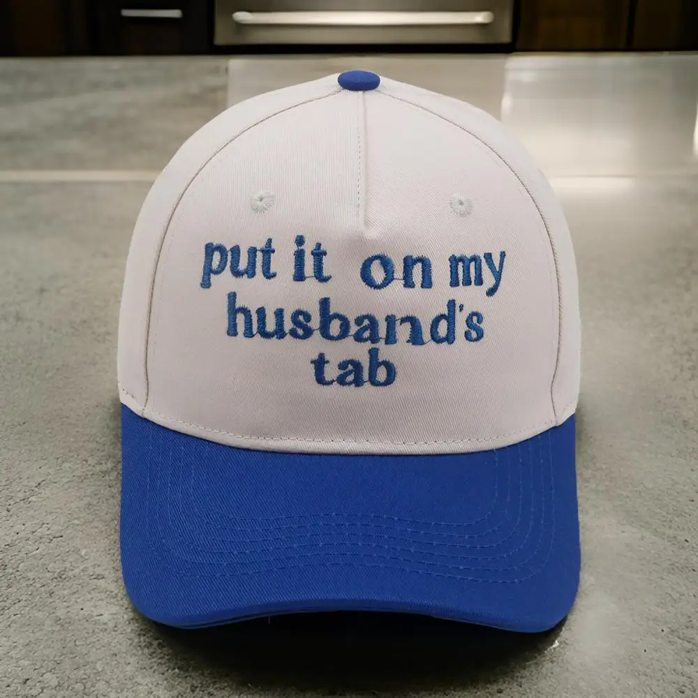 Put It on My Husbands Tab Trucker Hat Embroidery  Baseball Cap Summer Beach Woman Cap Adjustable Buckle