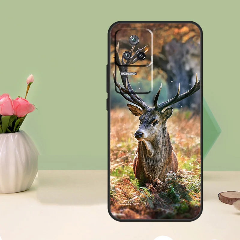 STUNNING DEER Animal Case For POCO X4 GT F4 F3 M3 M4 X3 Pro Cover For Xiaomi 12 11T Pro 12S Ultra Mi 11 Lite