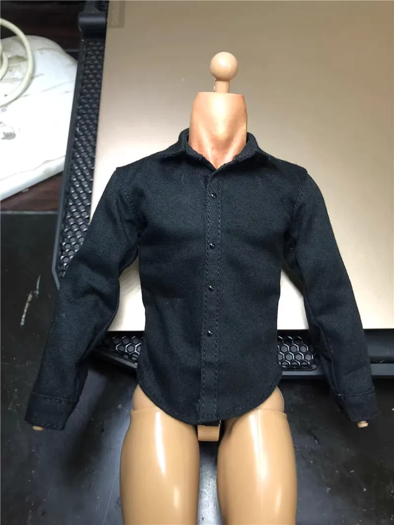 Hot Sales 1/6 Fashion Black Shirt Toys Model For 12