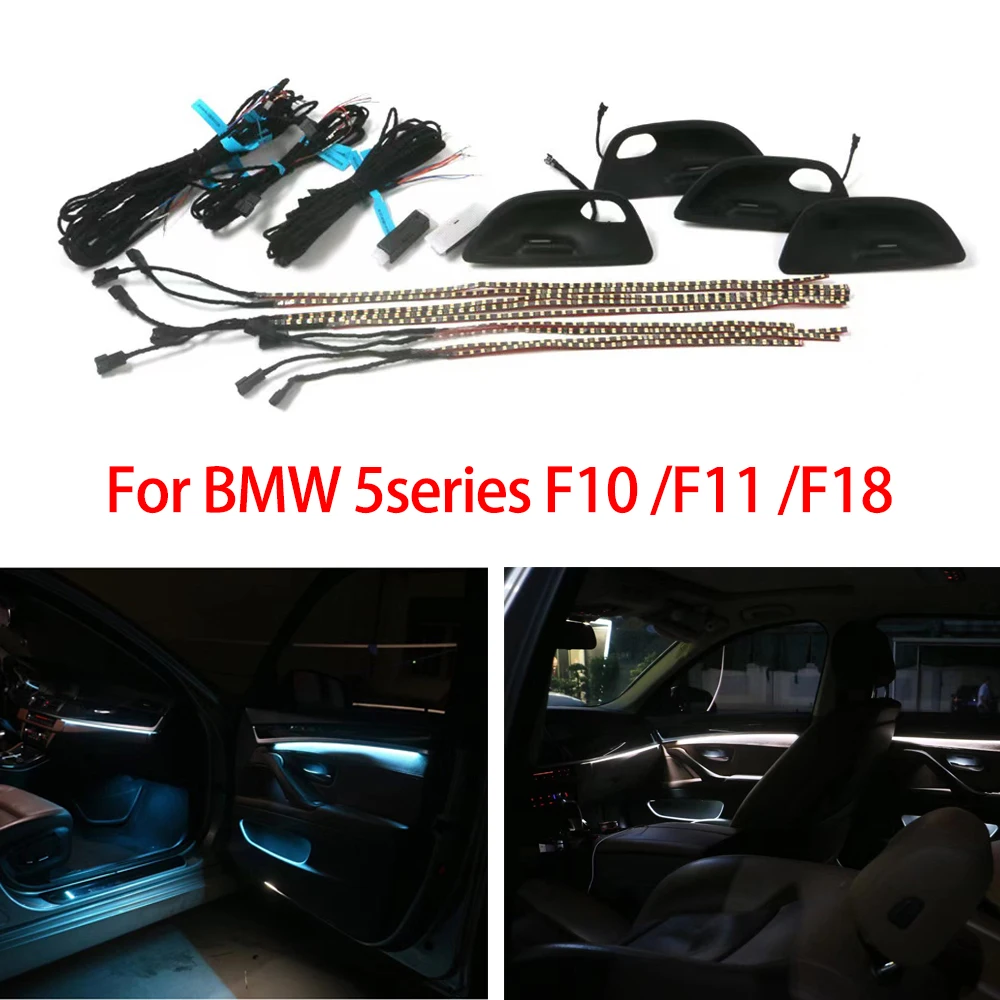 Car Atmosphere Lamp For BMW 5 series F10/F11 /F18 Interior Neon 3-Colors Ambient Light Door Ambient Light Kit Car Accessories