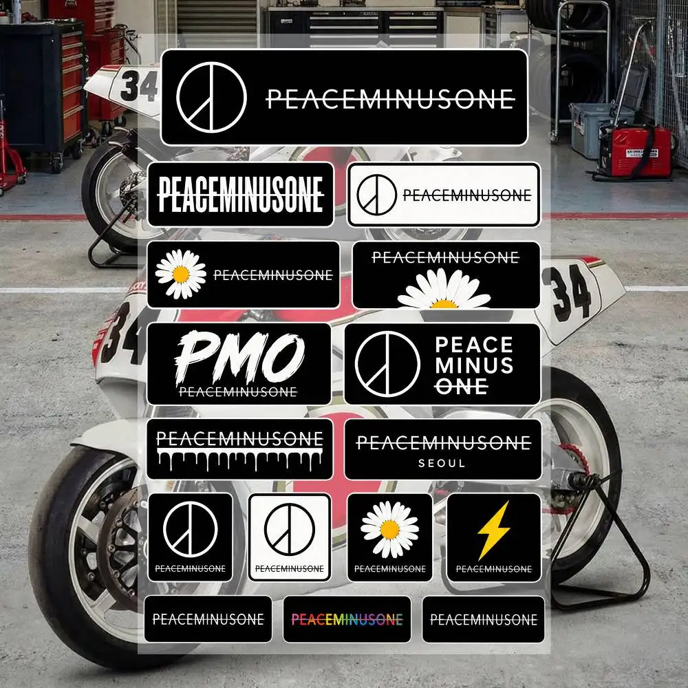 P-eaceM-iN-uS-O-N-e Ästhetische Graffiti-Aufkleber, wasserdichte PVC-Aufkleber für Auto, Motorrad, Skateboard, Helm, Notizbuch