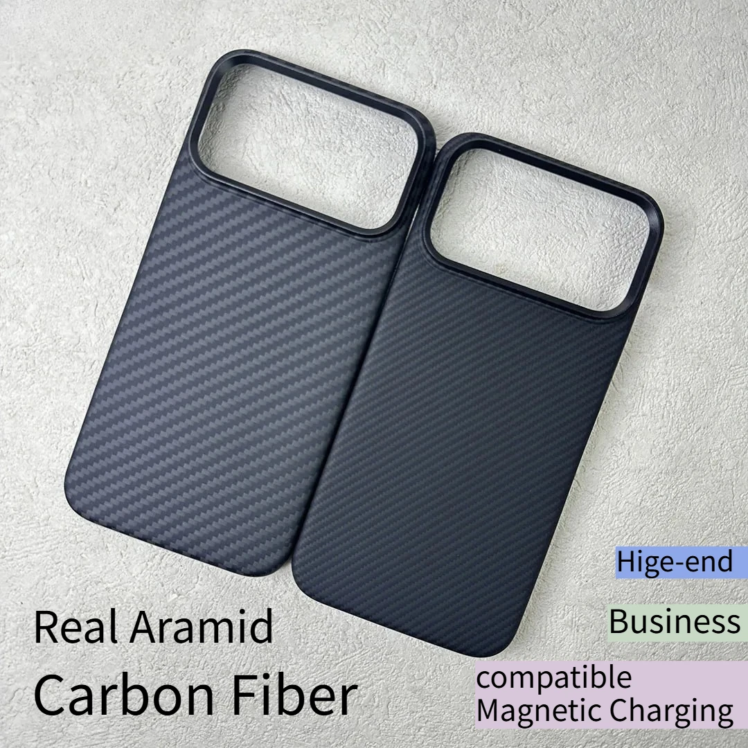 

Минималистичный деловой чехол премиум-класса из настоящего арамида, кевларового углеродного волокна, тонкий чехол для IPhone 17 Pro Max 17 Air 16, металлическая крышка с защитой от падения
