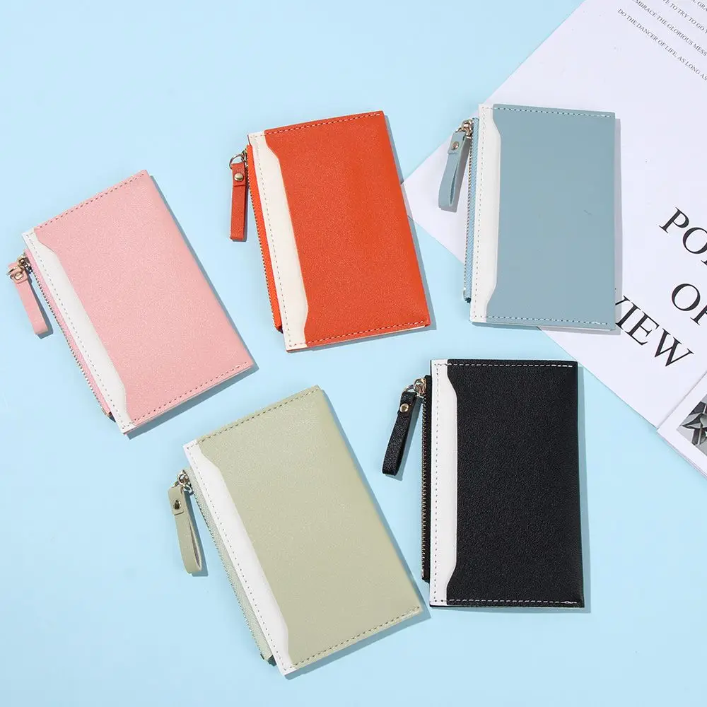 

Модный маленький кошелек, кошелек из искусственной кожи, Женский кошелек контрастных цветов, мини-кошелек для монет, сумочки для кредитных карт