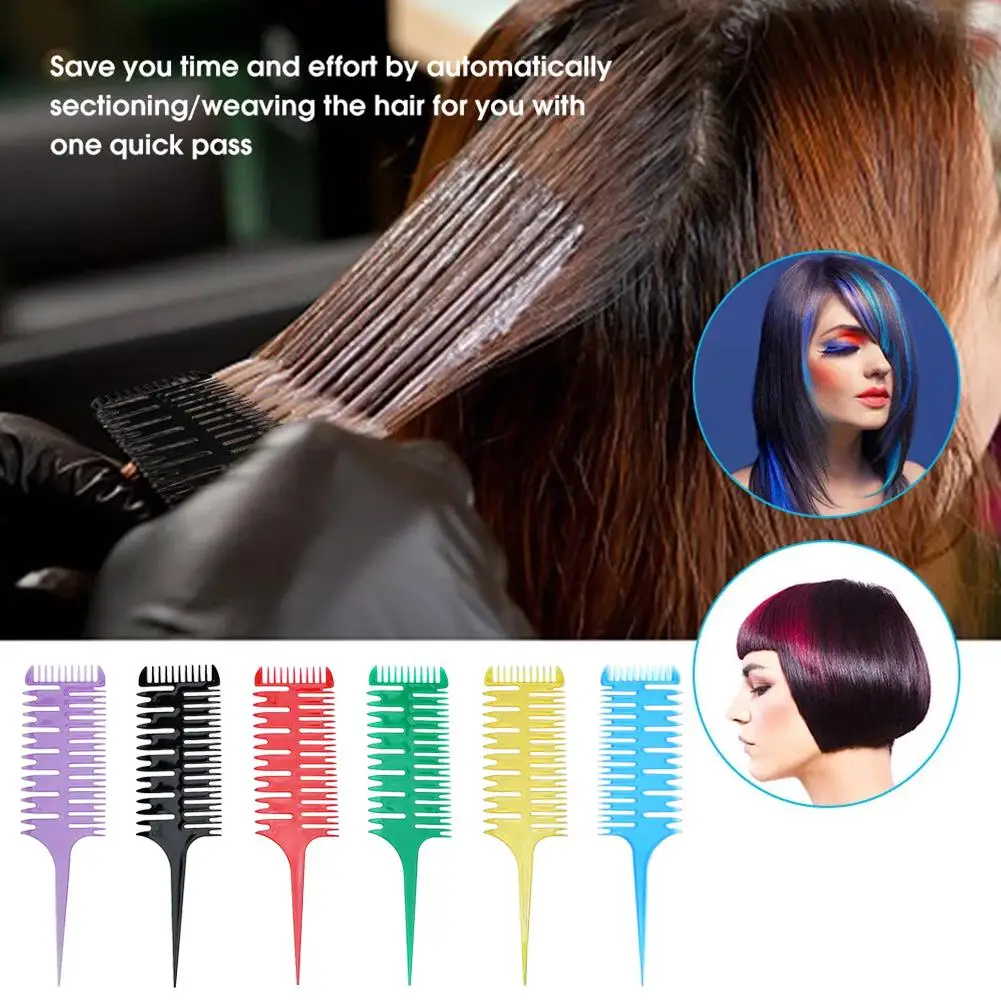 Hair Styling Comb Fishbone Tail Design For Color Highlighting Sectioning Detangling Professional Home Salon Use Hair