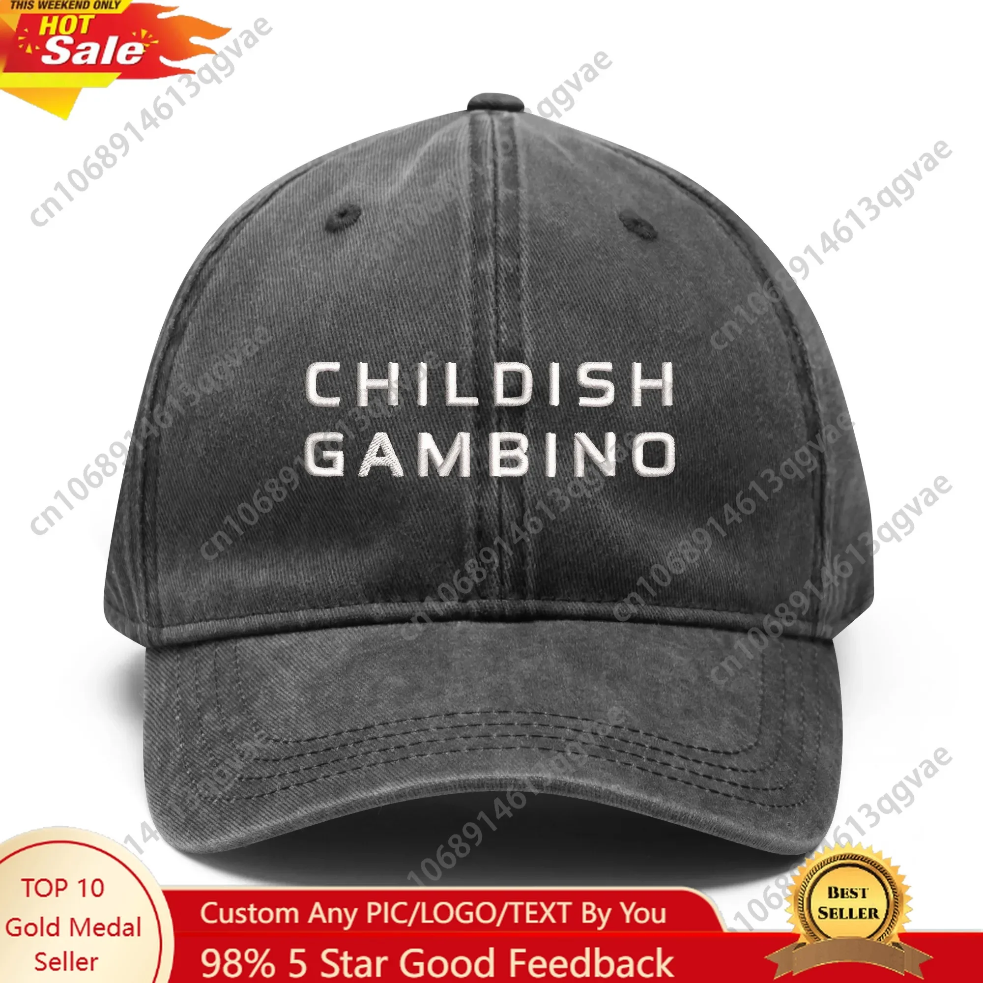

Childish Music Gambino Embroidery Hats Mens Womens Sports Baseball Hat Customized Made Cap Personalized Text Cowboy Trucker Cap