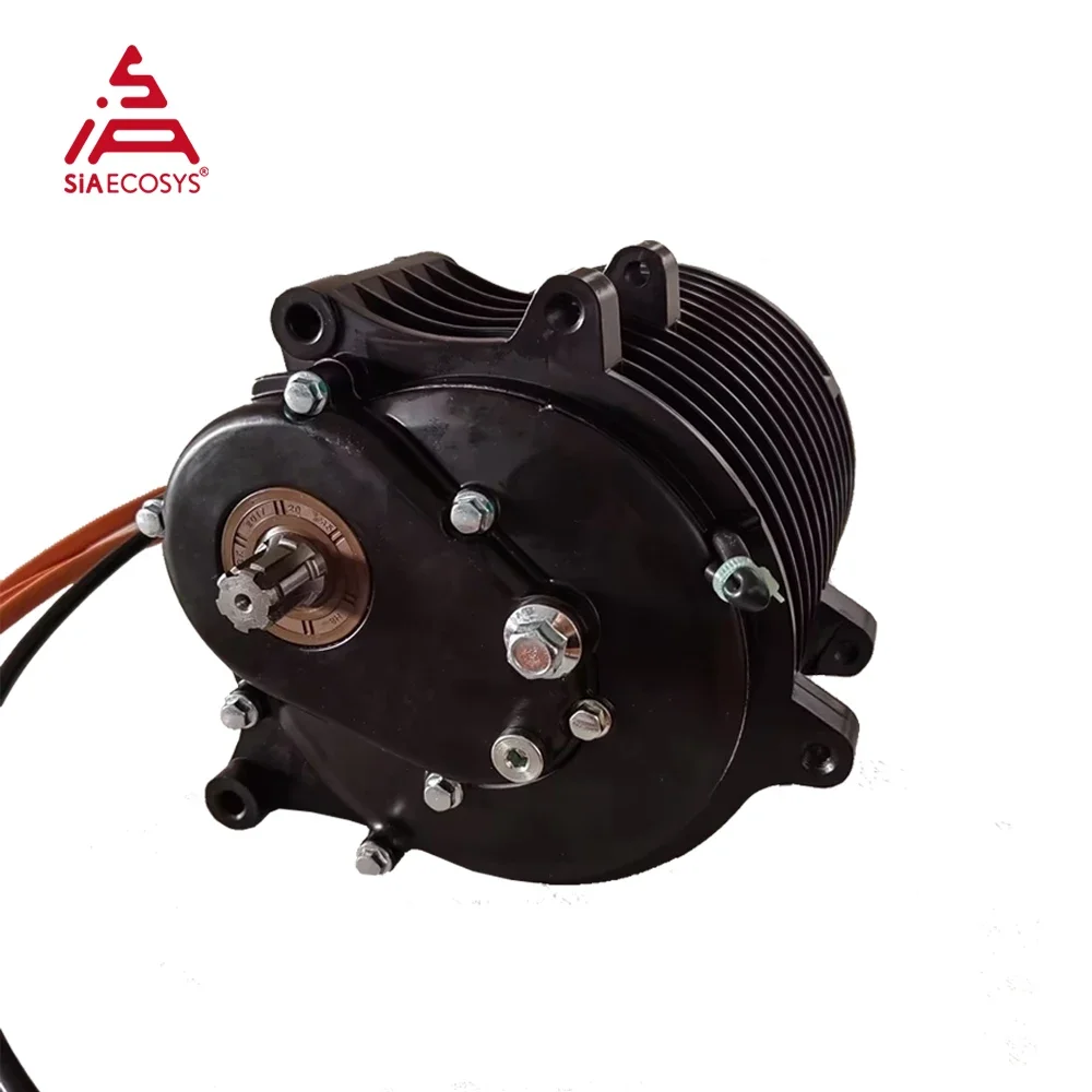 QSMOTOR 138 V3 70H 3000W 72V 100kmph Mid Drive Motor with 1:2.35 gearbox for Electric ATV Dirtbike Motorcycle