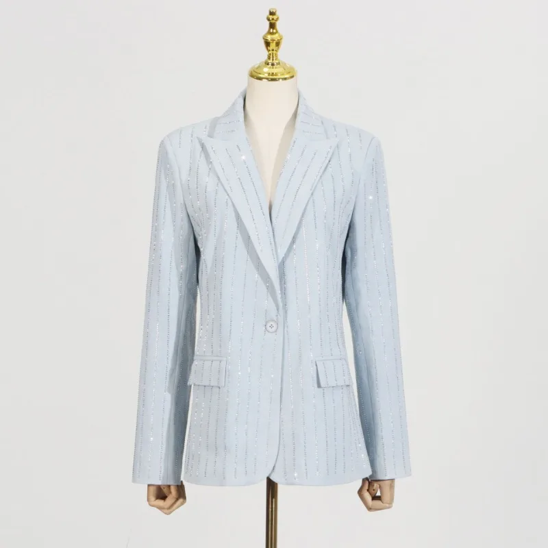 SuperAen moda mujer 2025 primavera nuevo Color sólido empalme de gama alta chaqueta de mujer de manga larga