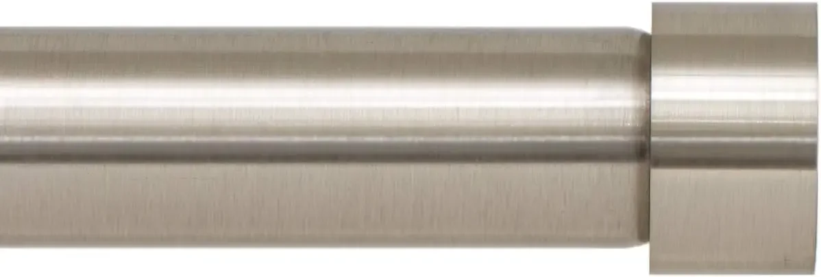 

Window Curtain Rod End Cap - 1 inch Pole. 120 to 240 Inch. Brushed Nickel
