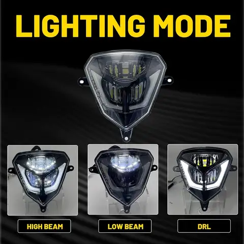 LED Headlight Dirt Bike 50W High Power for Beta RR125 200 4T250 300 2T 300 350 390 430 480 4T 498 525 2008-2024 Bea X-Trainer 20 10 best selling faro led beta - №8