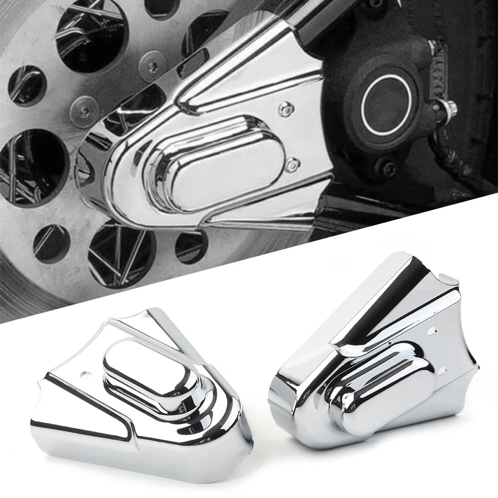 2Pcs ABS Motorbike Chrome Phantom Covers Axle Guard For Harley Davidson Heritage Softail FXST 1986-2007