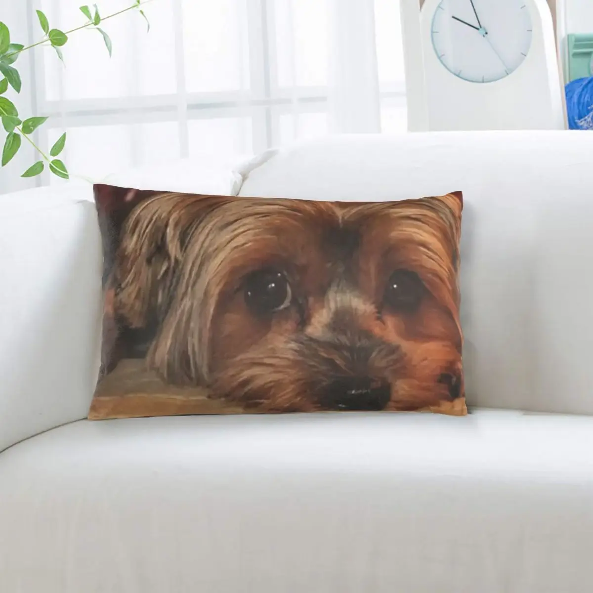 Yorkshire Terrier Yorkie Dog Rectangle Pillowcase Cushion Cover Decorative Bedroom Bed Home Comfort Throw Pillow