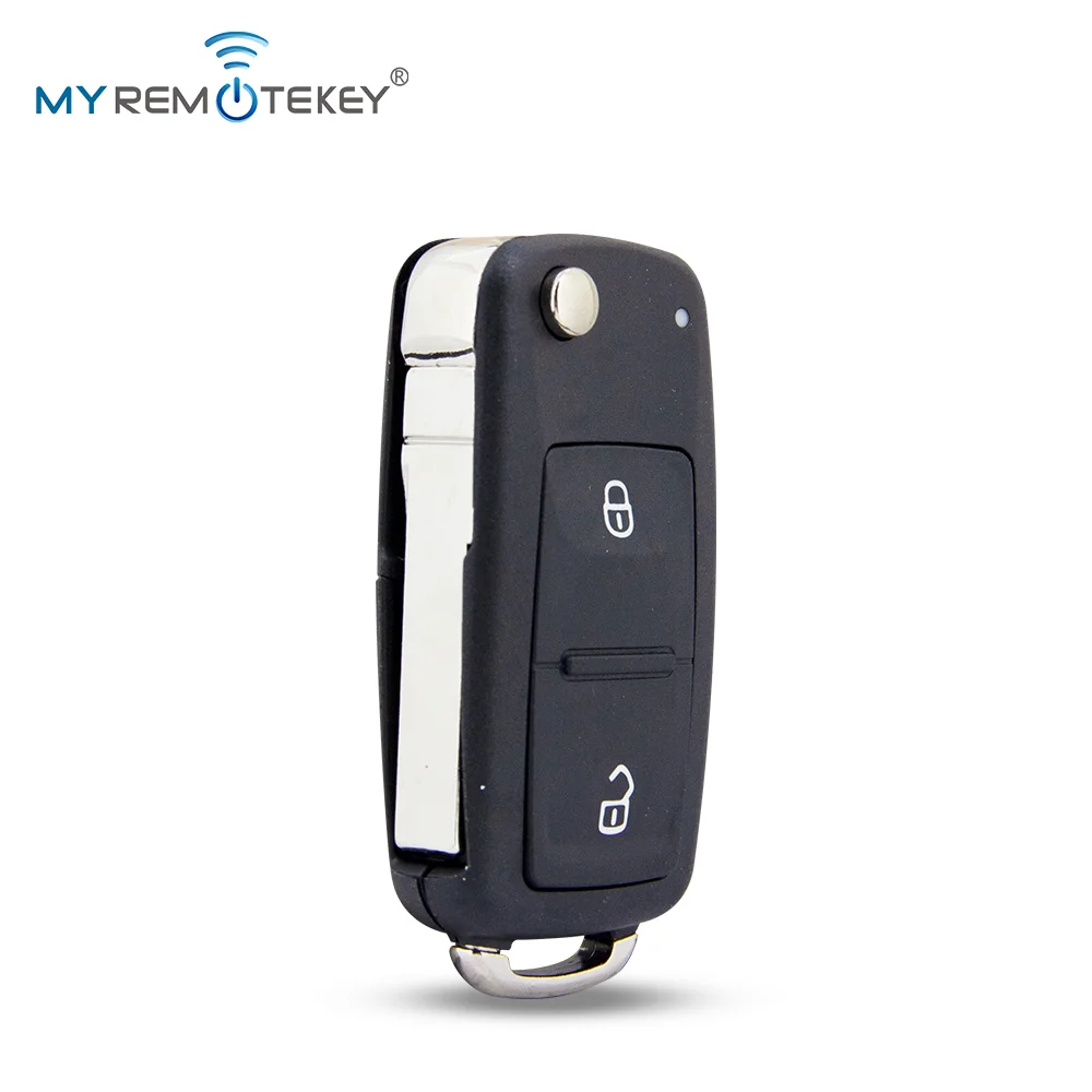 MYREMOTEKEY 5K0 837 202 AD Fernbedienungsgehäuse 2-Tasten HU66 Klinge mit Stiftloch für VW Golf Jetta Passat Tiguan Polo Beetle – Detail 6