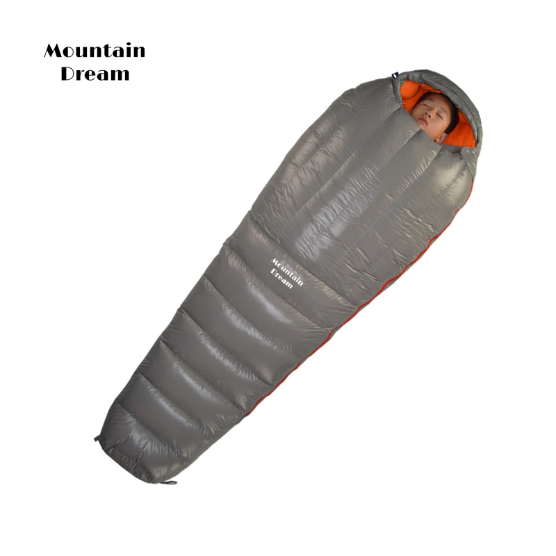 Mountaindream outdoor adult warm super light travel camping down sleeping bag filled with duck downeping bag