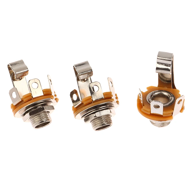 5PCS 6.35mm 2 Pin Pole 1/4