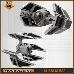 TIE Interceptor Defender Moc Building Block Imperial Fleet Emperor Royal Guard DIY Technology Brick Space Collection Toys Gifts