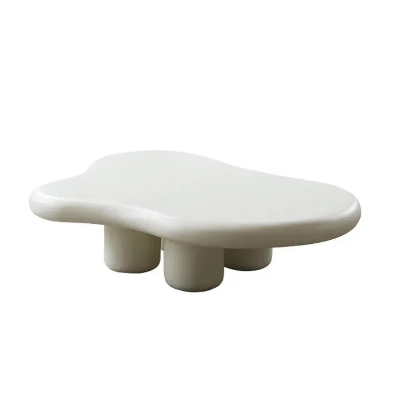 

Cloud Tea Table Simple Modern Small Household Living Room Shaped Table Cream Wabi-sabi Tea Table 100/120cm