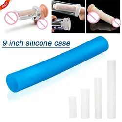 Penis Sleeve Extender Pumpe Vakuum Kappe Zubehör Erweiterung Eichel Protector Reusable Silikon Fall Verschiedene Größen Spann Kit penis vergrösserung penis verlängerung