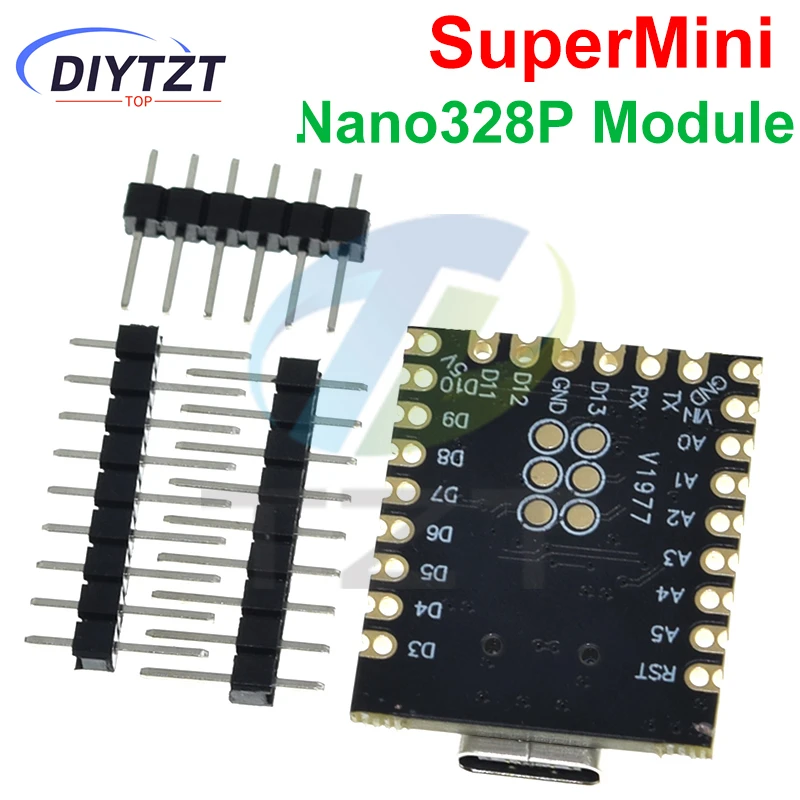 DIYTZT NANO V3.0 / Nano SuperMini Type-C Development Board Atmega328p Chip Ch340 Serial Port For Arduino