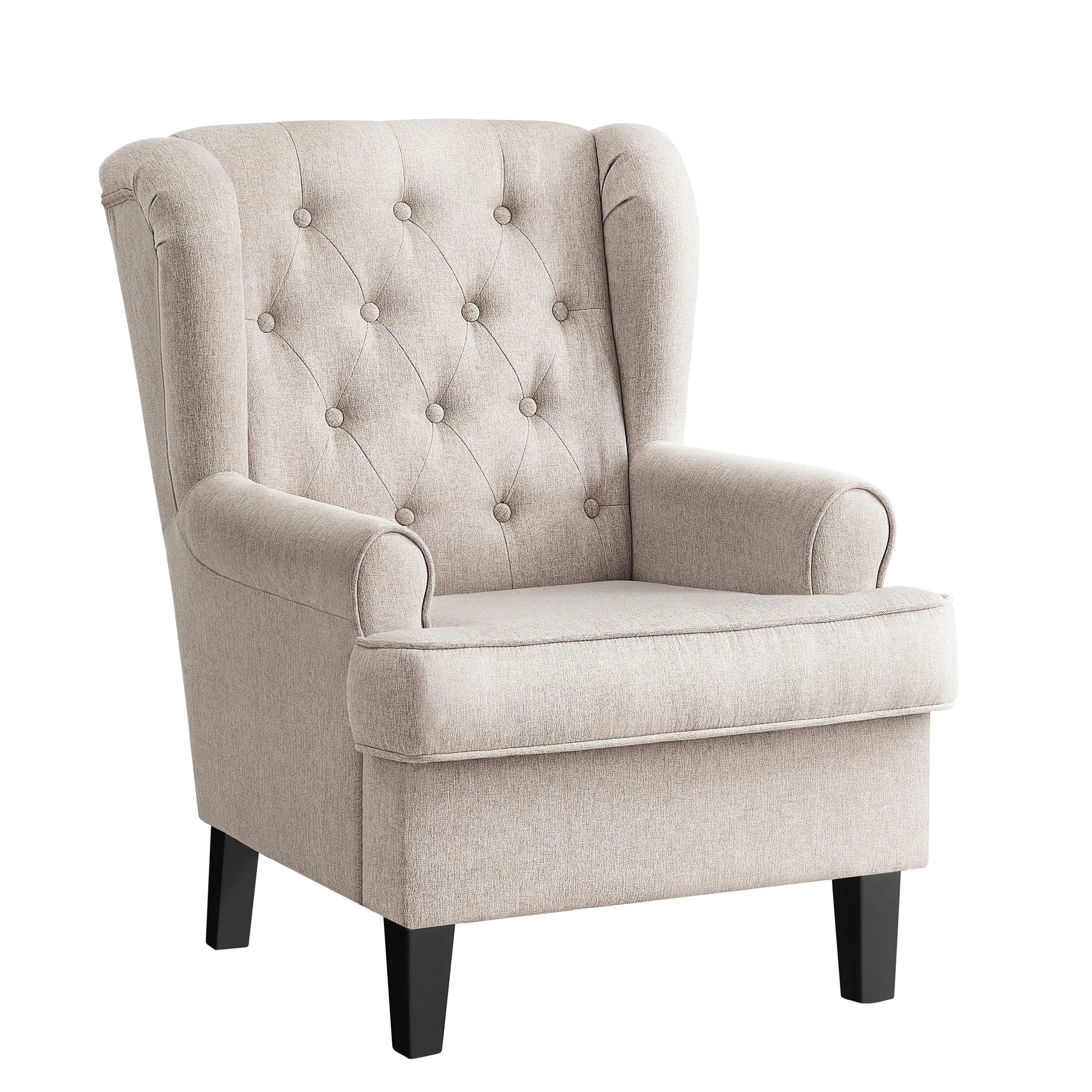 Fabric Wingback  Single Sofa Chairs Wholesale Nordic Modern Style Living Room Leisure Chair Sofa With Padded Cushion
