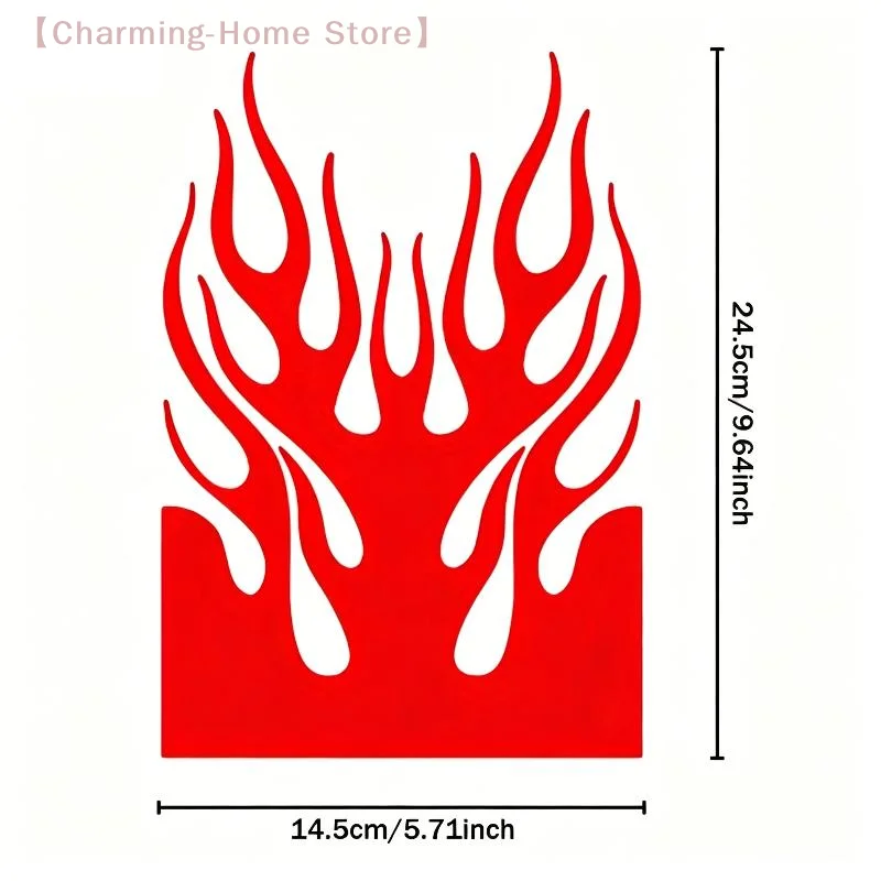 

【M】Motorcycle Reflective Sticker Racing Stripes Decal Flame Waterproof Decoration For Motorcycle Electric Scooter