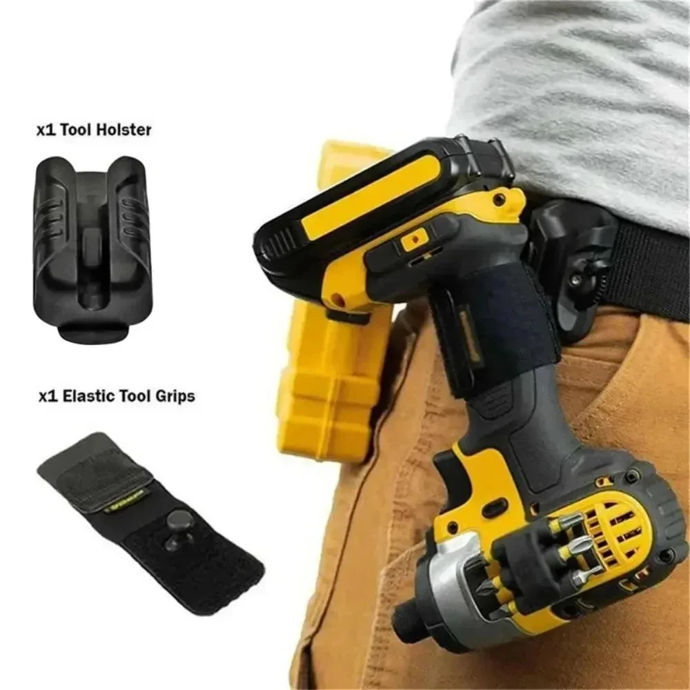 Conjunto de Ferramentas para Cintura, Coldre Multifuncional para Furadeira Elétrica, Clipe Portátil para Chave, Martelo e Parafusos - Clipe para Viagem ao Ar Livre
