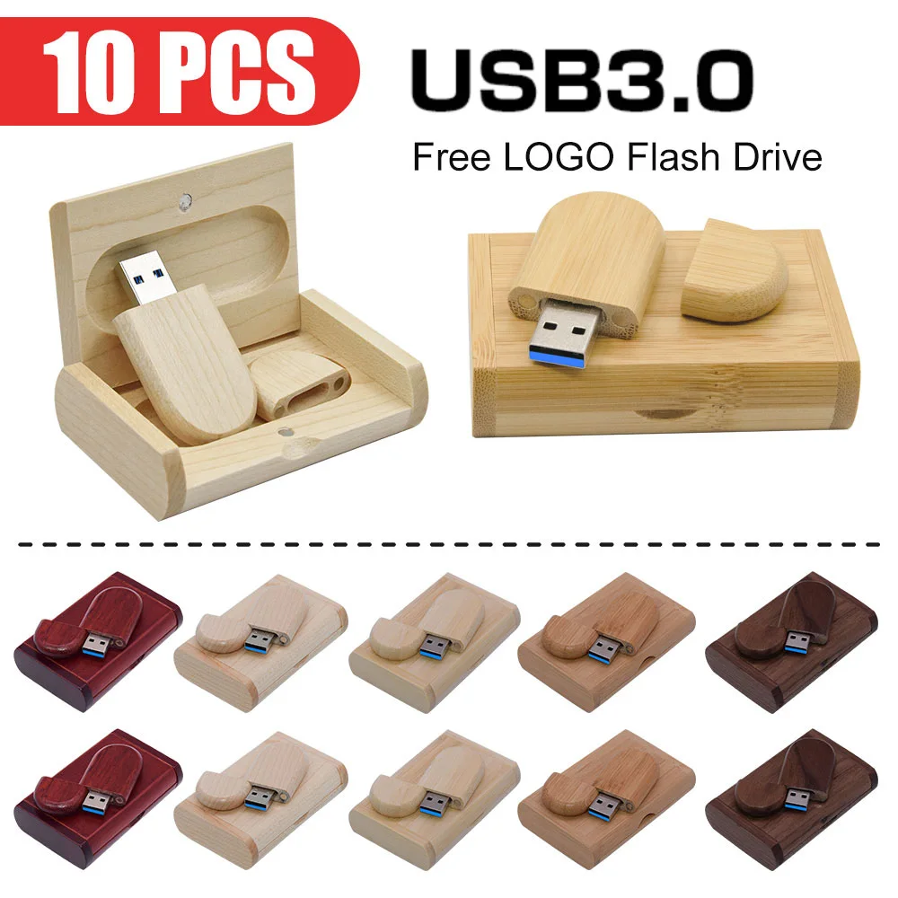 

Деревянные флэш-накопители USB 3.0, 10 шт., бесплатный логотип, 128 ГБ, 64 ГБ, 32 ГБ, бамбуковая память, креативный бизнес-подарок, USB-накопитель