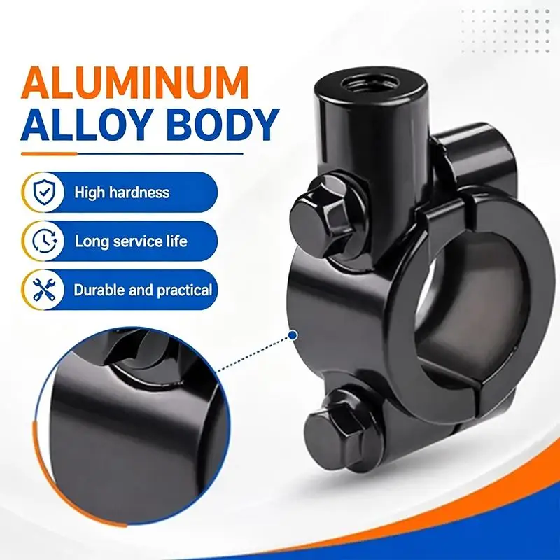 New 2Pcs Rearview Mirror Support Clamps For Motorcycle/Bicycle Handlebars 22mm 7/8
