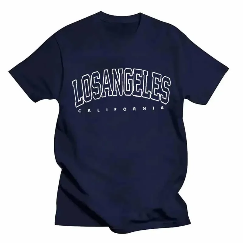 Los Angeles Print Casual Sports T Shirt Soft Crew Neck Top Short Sleeve Tee Women Clothing Summer T Shirt Outdoor Jogging Shirt