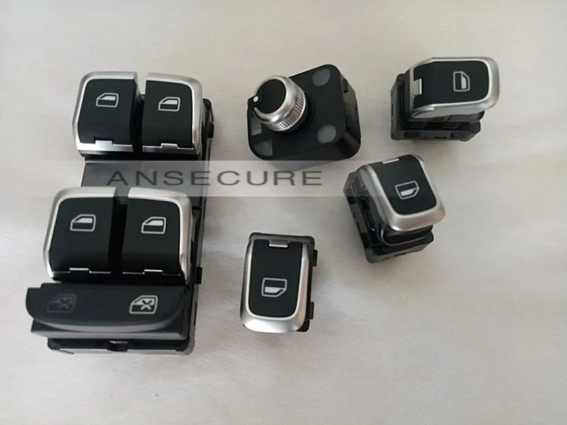 OEM  5 Pcs Front MasterPower Door  Window Switch Button Mirror Switch For Audi A3 S3 RS3 8V Sportback  2013-2016