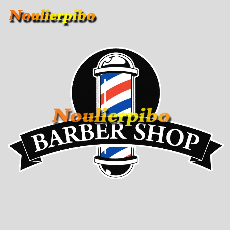 Creative Barbershop LogoPVC Sticker Hair Girl Glass Reflective Sticker Retro Barbershop Logo Waterproof High Quality Hot Decal