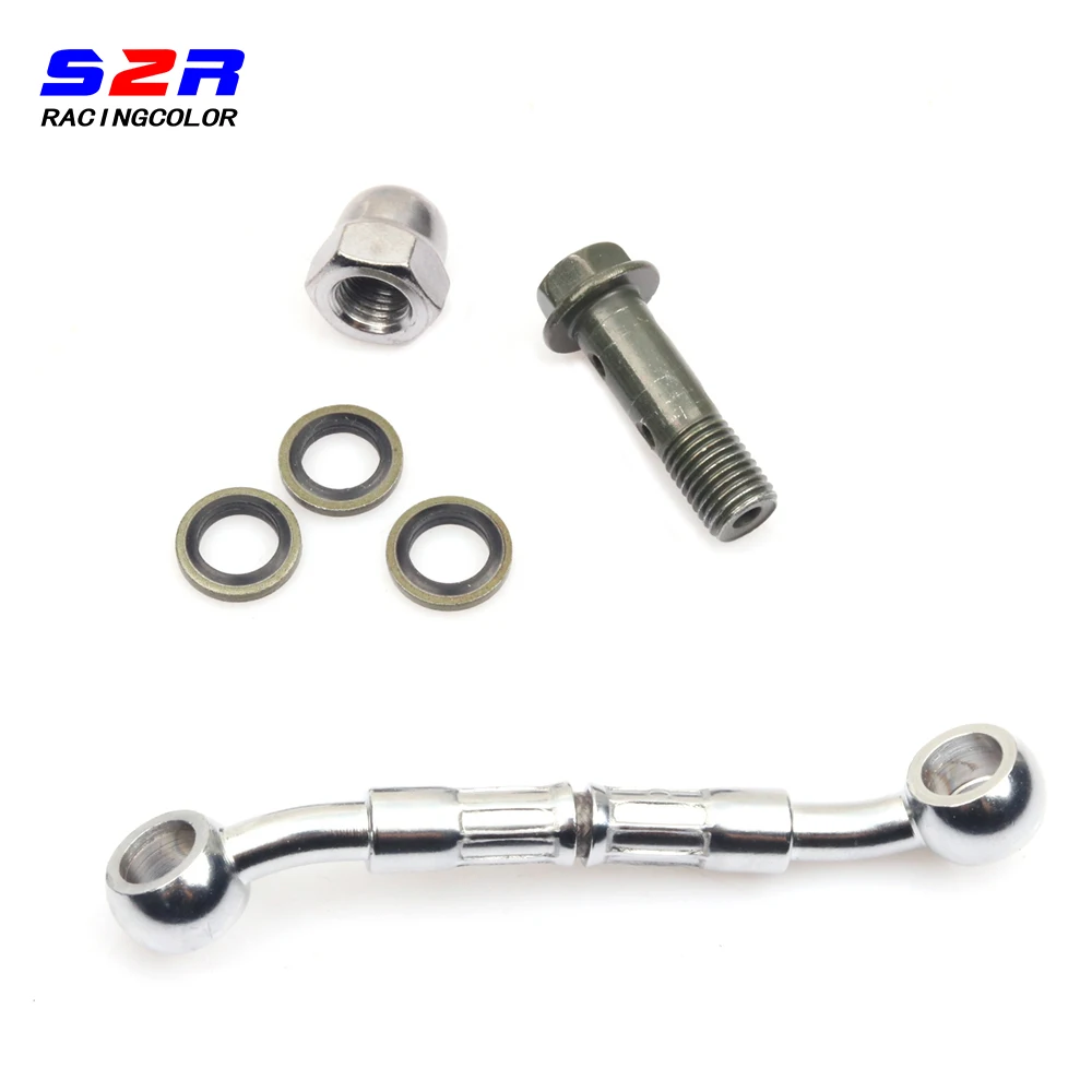 S2R Motorfiets Gemodificeerde Hydraulische Remslang Lijn Verlengen Connector Voor Yamaha Honda Bmw Universele Verlengen Fitting 10 Mm Onderdelen