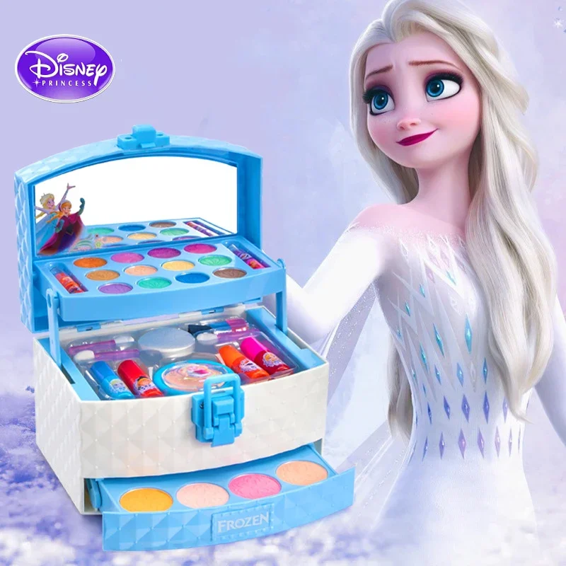 Disney New girls frozen  princess elsa Cosmetics Make up box set  snow White Beauty toys kids Christmas present gift