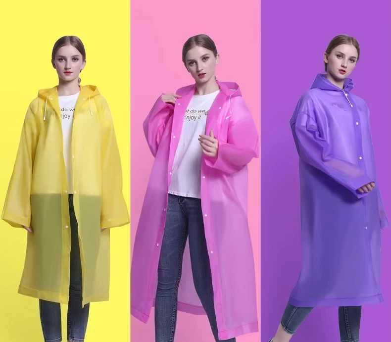 Regenmantel, verdickt, transparent, für Erwachsene, Herren und Damen, EVA-Regenmantel, Einweg-Poncho, Driften, Reisen, Outdoor-Produkte – Detail 9