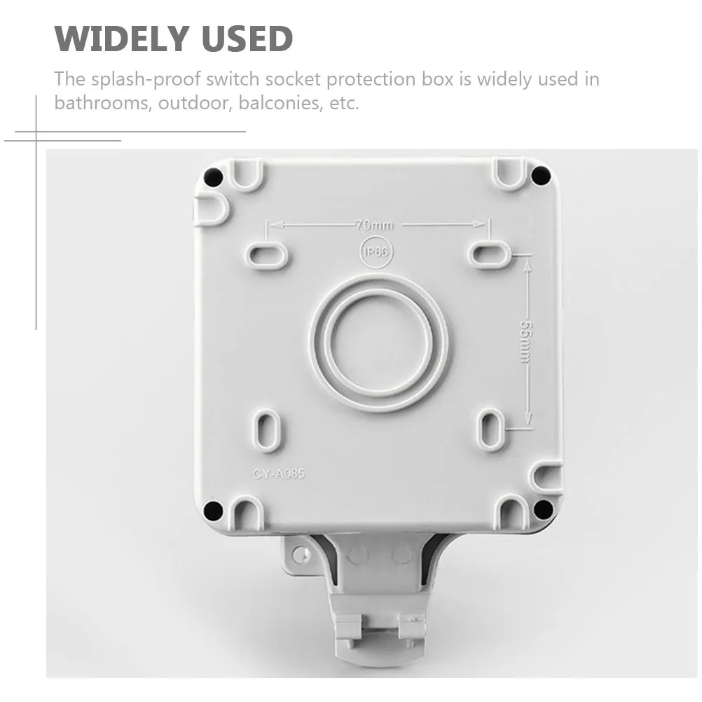 

1Pcs Waterproof Socket Box Modern 86 Type Outlet Cover Case Large Internal Space No Obstruction to Plug Insertion Ideal for Wet