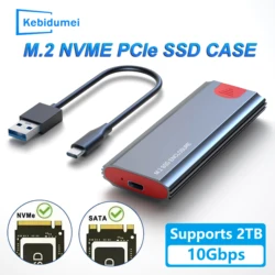 10Gbps M2 NVMe/SATA SSD Case SSD Box M.2 NVME NGFF SSD to USB 3.1 Enclosure Type-A to Type-C Cable for PC Laptop Accessories