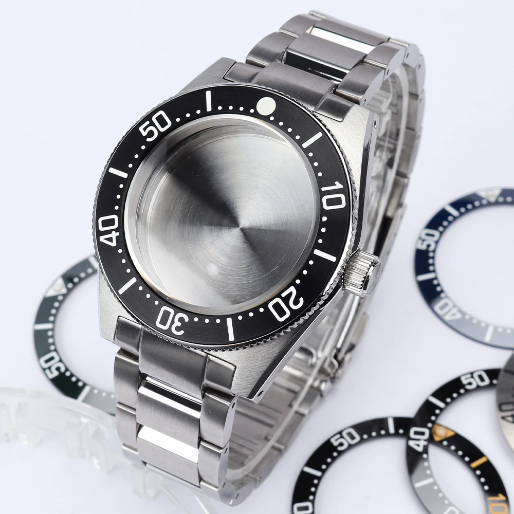 Boîtier de montre automatique de plongée 40 mm, verre saphir AR, pour mouvement Seiko NH35 NH36 4R 7S26, cadran 28,5 mm, Mod Tiger Whale 62MAS