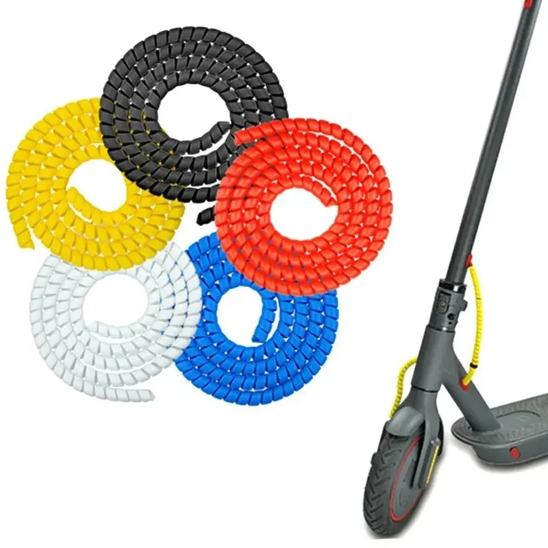 1pc Scooter Wire Cable Winding Device 1m Protective Brake Hidden Wire Organizer with Multiple Colors Convenient Practical