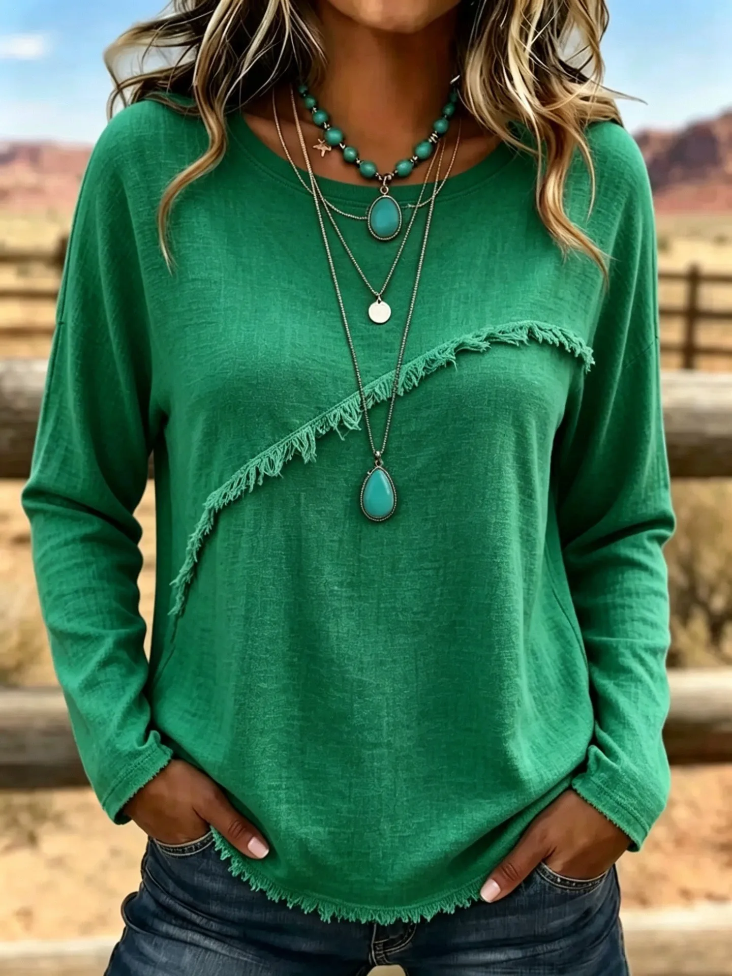 New 2026 Autumn Blouses Women Fashion O Neck Tassel Design Loose Shirts Female Long Sleeve Casual Shirt For Women Pullover Tops