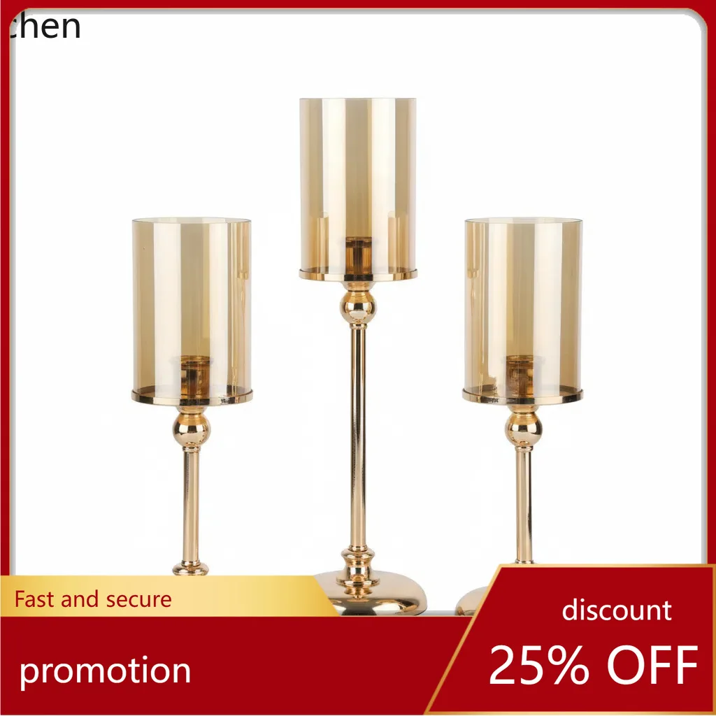 YFY metal candlestick wedding decoration light luxury candle holder christmas home living room desktop ornament