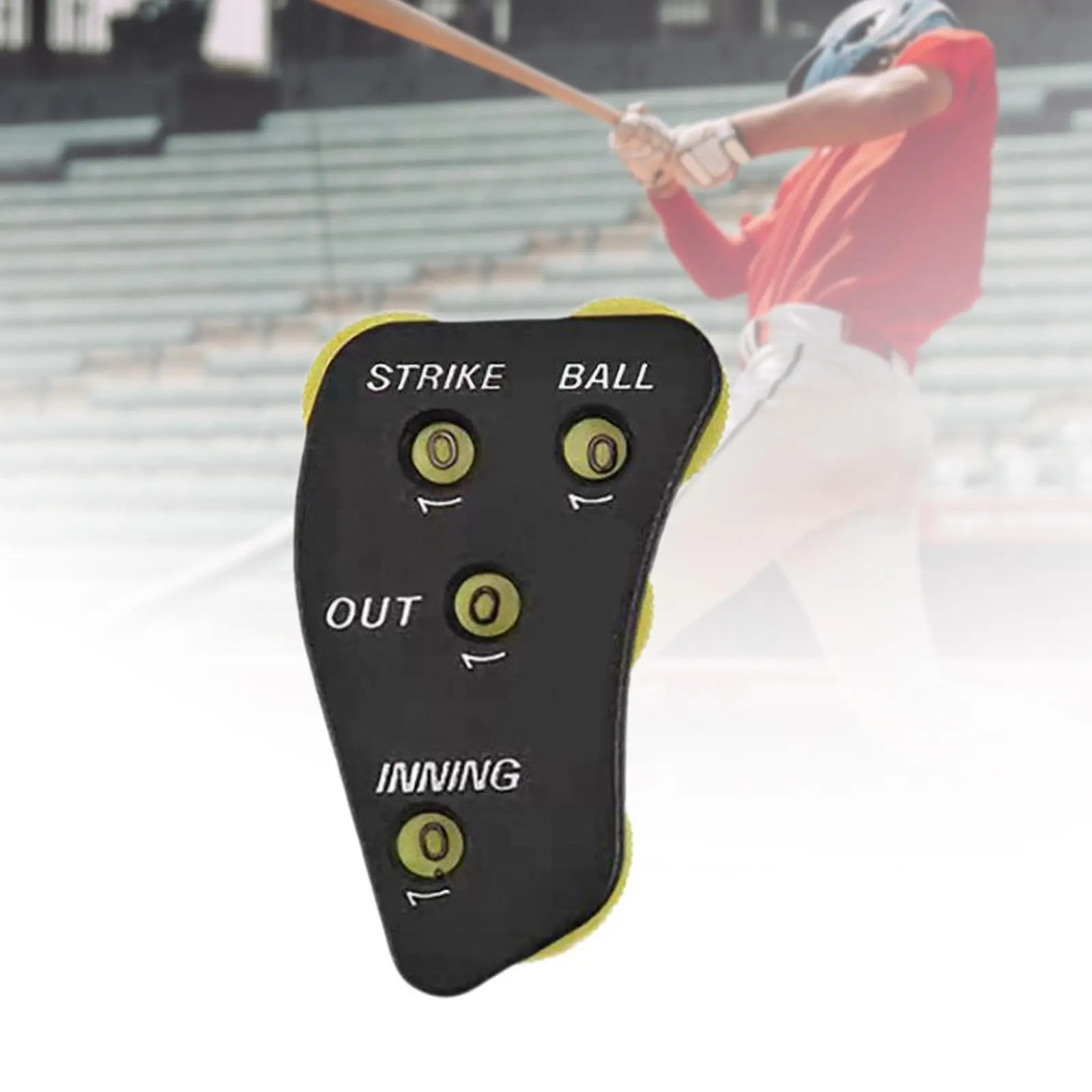 Baseball Umpire Clicker 4 ruedas Equipo fácil de leer Indicador de árbitro