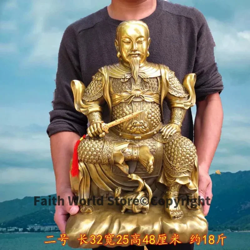 

Буддизм Даосский ДОМАШНИЙ Храм, изгнание злых духов, безопасность удачи, эффективная защита, статуя ZHEN WU DA DI God BUDDHA