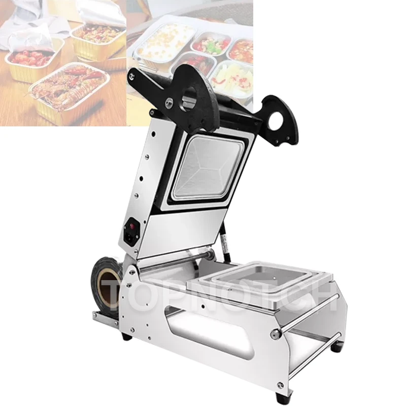 

Plastic Tray Sealing Machine Disposable Plastic Lunch Box Packaging Maker Cooked Food Sealing Equipment 220V