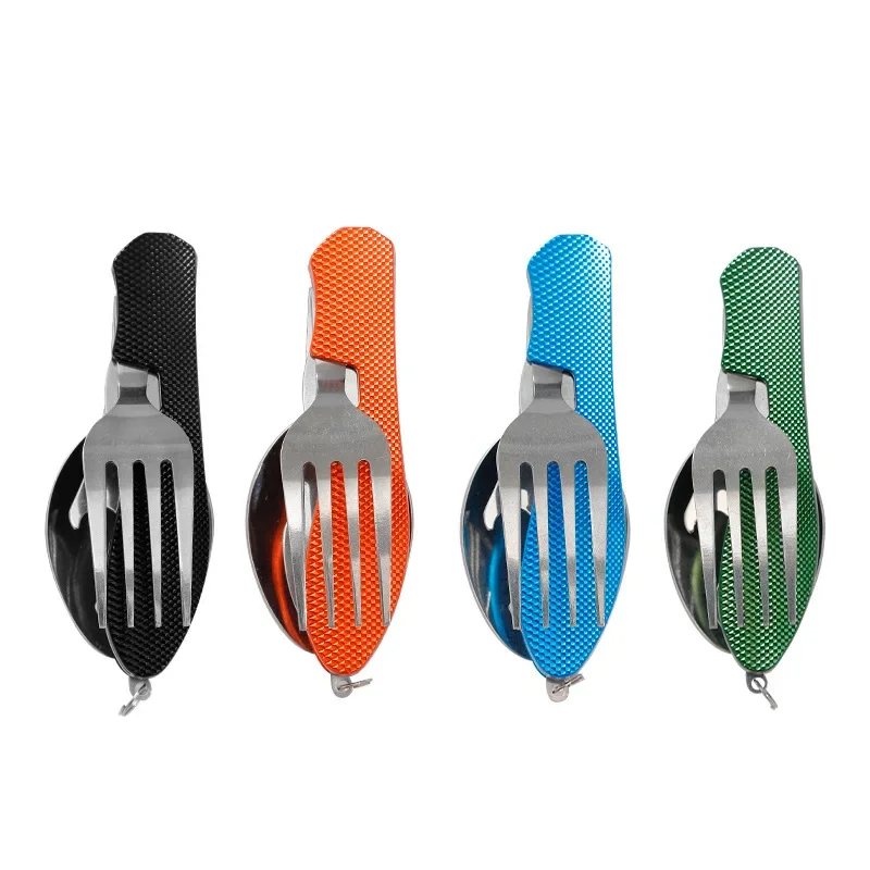 

Folding Tableware Knife Fork Spoon Outdoor Portable Multifunctional Folding Knife Fork Spoon Combination Tableware