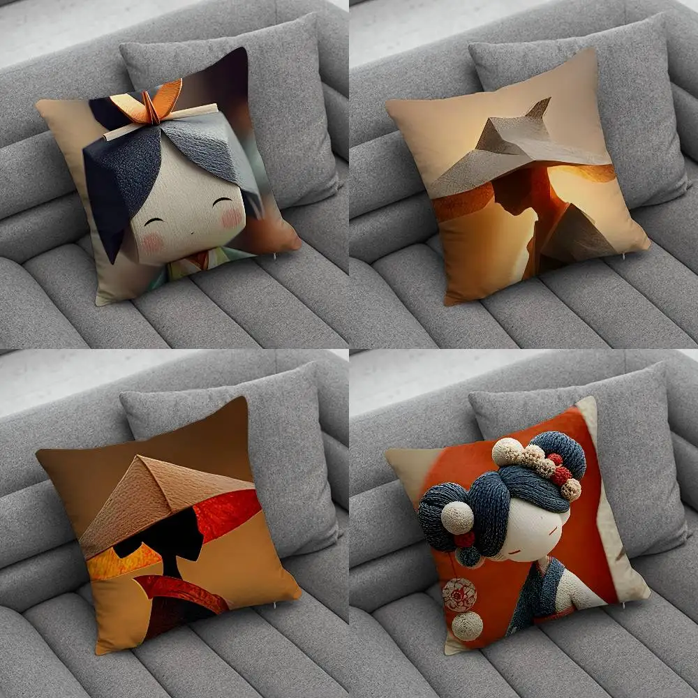 

Origami Art Pillow Case Pillowcase Home Sofa Cushions Car Cushions Pillowcover Office Pillowshell Pillow