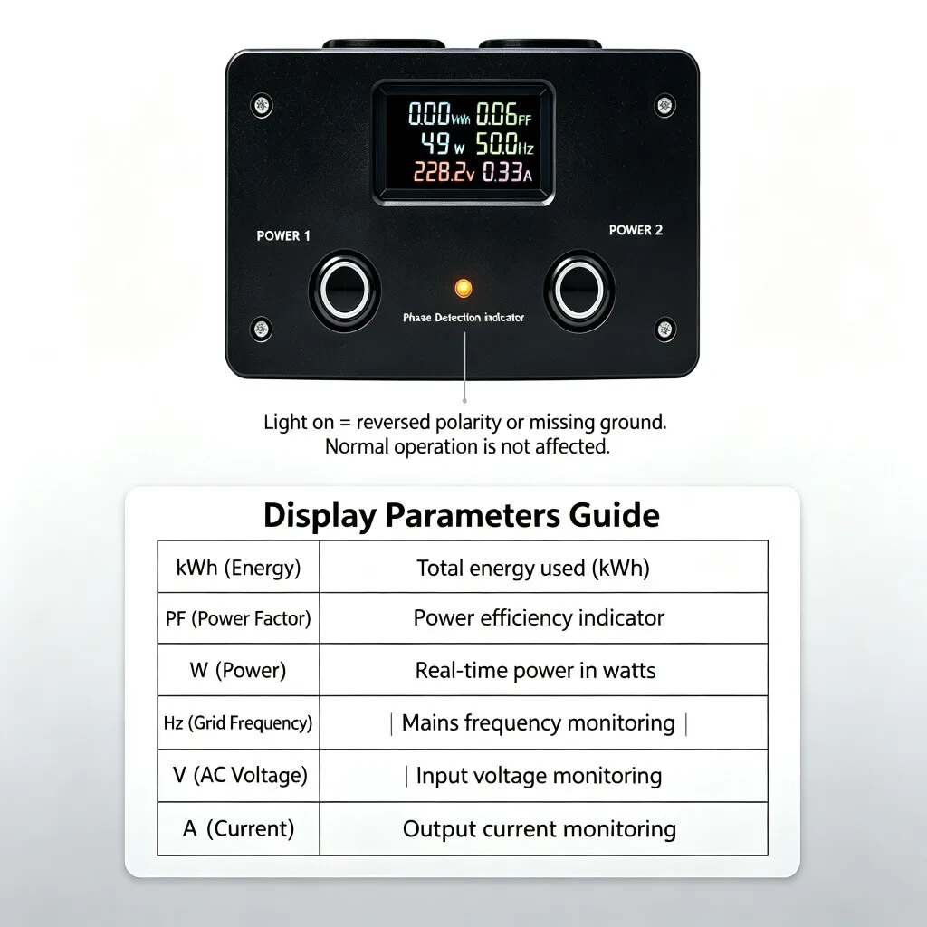 Pailvens G30-S power filter power strip high fidelity 8-hole anti-interference filter socket with LCD six display screen lightni