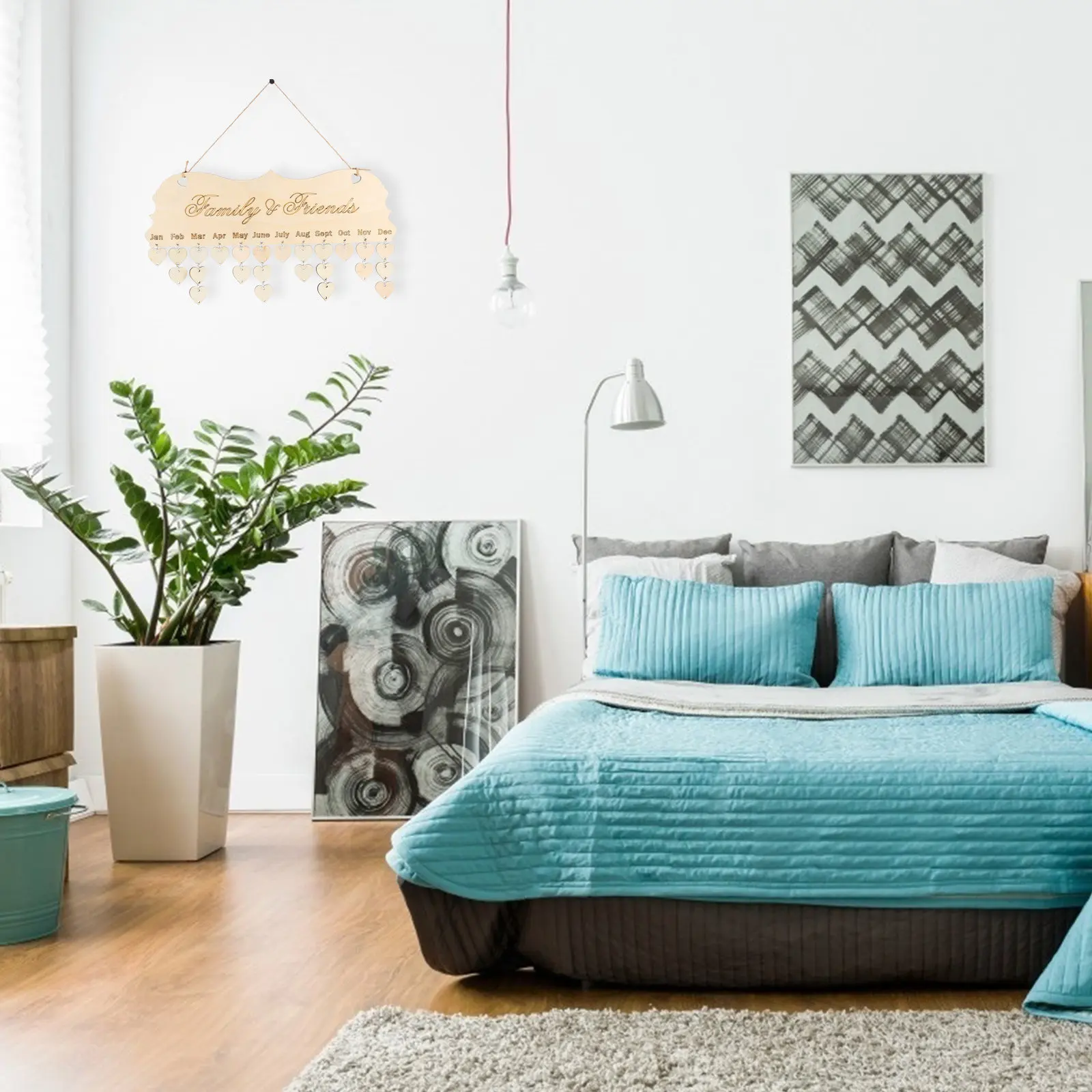 

DIY Wooden Calendar Reminder Plaque Board Home Wall Hanging Decor Birthdays Anniversary Date Tracking Family Memory