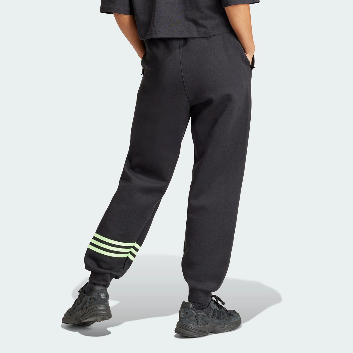 Adidas genuine clover women's loose and casual sports pants with ankle binding IU2501